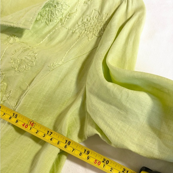David Brooks Light Green linen Blouse XL - Picture 5 of 5
